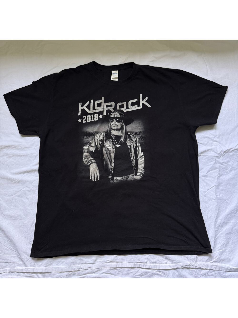 Kid Rock 2018 Concert T Shirt Black Gildan Softstyle Size 2XL Graphic Tee